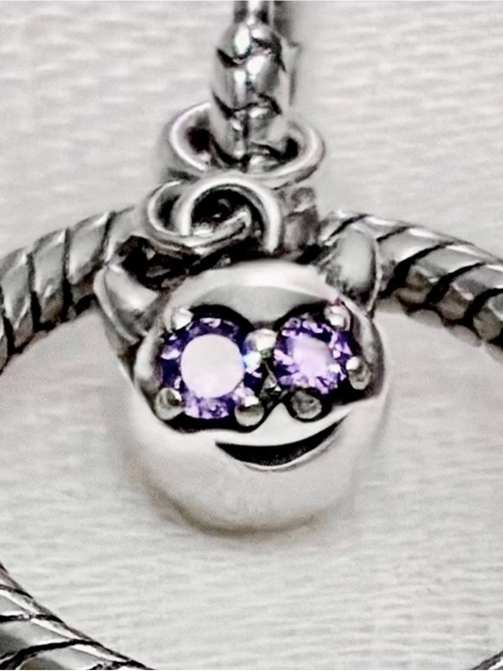 Little Purple Devil Mini Dangle Charm | 925 Sterling, Cz